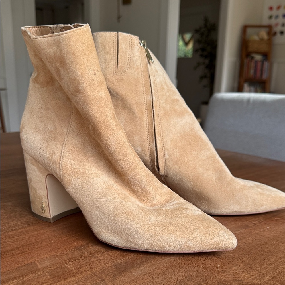 Sam Edelman Tan Suede Heeled Boots